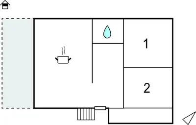 Tlocrt objekta Pet Friendly Apartment In Sibenik With Wifi