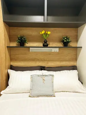 Krevet ili kreveti u jedinici u objektu Vi&No Mobile Home - Camping Pirovac
