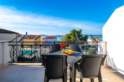 Balkon ili terasa u objektu Apartments Brodarica Beach