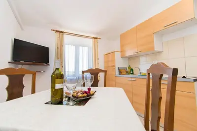 TV i/ili zabavni centar u objektu Apartments Antique Ivo