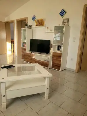 TV i/ili zabavni centar u objektu Apartment Olive shared pool