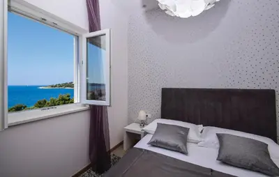 Krevet ili kreveti u jedinici u objektu Stunning Apartment In Rogoznica