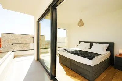 Krevet ili kreveti u jedinici u objektu Primosten Hills North - Luxury Villa - Sea view
