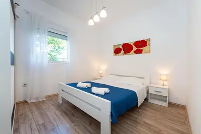 Krevet ili kreveti u jedinici u objektu MY DALMATIA - Holiday home Nadalina with private pool and jacuzzi