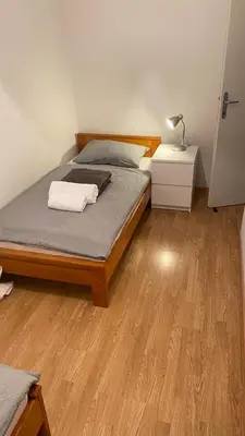 Krevet ili kreveti u jedinici u objektu Apartment seafront Juraj