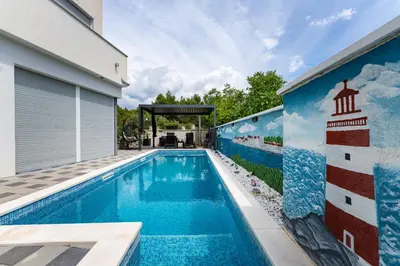 Bazen u objektu MY DALMATIA - Apartment Nikita with private pool ili u blizini