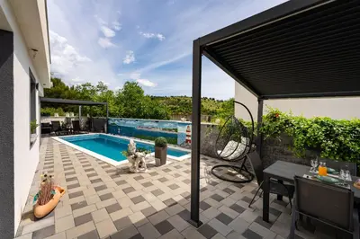 Bazen u objektu MY DALMATIA - Apartment Nikita with private pool ili u blizini