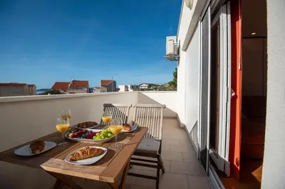 Balkon ili terasa u objektu Apartment Eden de Mer - Odmor u srcu Dalmacije u Žaboriću kraj Šibenika
