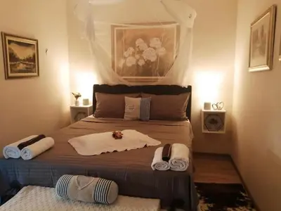 Krevet ili kreveti u jedinici u objektu Apartments with swimming pool Vodice - 23696