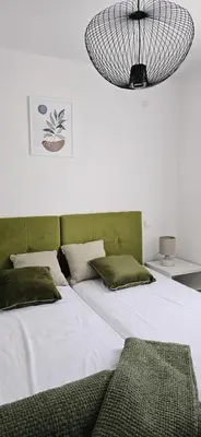 Krevet ili kreveti u jedinici u objektu Mala Dalmacija Tribunj
