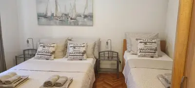Krevet ili kreveti u jedinici u objektu Apartments by the sea Sibenik - 23783