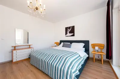 Krevet ili kreveti u jedinici u objektu Big and comfortable apartment Rosmarino Brodarica