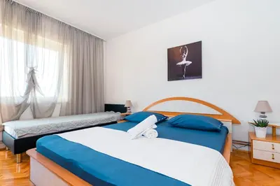 Krevet ili kreveti u jedinici u objektu Big and comfortable apartment Rosmarino Brodarica