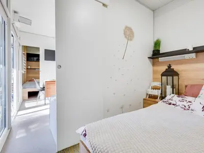 Krevet ili kreveti u jedinici u objektu Holiday Home Delux Eco by Interhome