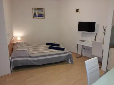 Krevet ili kreveti u jedinici u objektu New Studio Apartments Trlaja