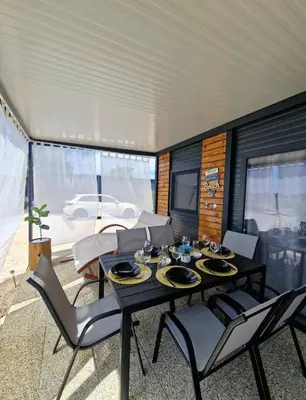 Tlocrt objekta ANDESA Mobile Home Pirovac- Perfect vacation in a campsite with a pool, few steps from the sea!
