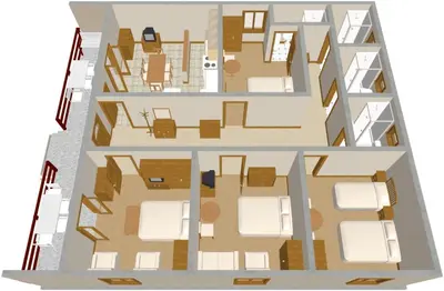 Tlocrt objekta Apartments with parking space Vodice - 927