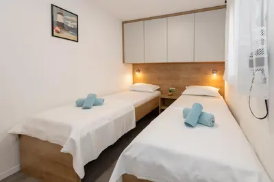 Krevet ili kreveti u jedinici u objektu Mobilna kućica Neda - Grebaštica, kamp Vala