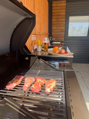 Oprema za roštilj dostupna gostima apartmana