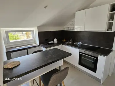 Kuhinja ili čajna kuhinja u objektu Dora apartments Jezera