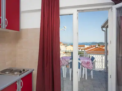 Balkon ili terasa u objektu Studio in Vodice near Blue Beach