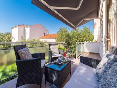 Balkon ili terasa u objektu Apartment in Brodarica near Beach & Krka Park