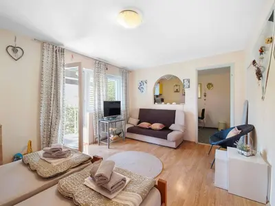 Krevet ili kreveti u jedinici u objektu Apartment in Brodarica near Beach
