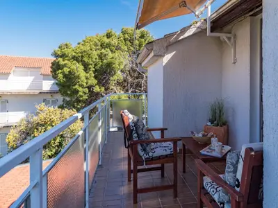 Balkon ili terasa u objektu Apartment in Brodarica near Beach