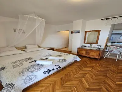 Krevet ili kreveti u jedinici u objektu Studio in Tribunj near Bristak Beach