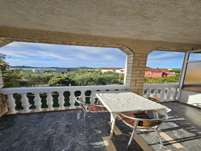 Balkon ili terasa u objektu Studio in Tribunj near Bristak Beach