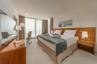 Krevet ili kreveti u jedinici u objektu Alluring Rogoznica Villa 5 Bedrooms Villa Evening Star