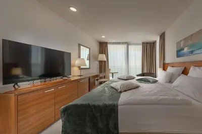 Krevet ili kreveti u jedinici u objektu Alluring Rogoznica Villa 5 Bedrooms Villa Evening Star