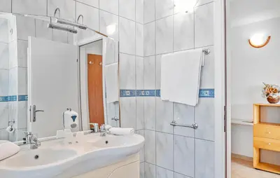 Kupaonica u objektu Gorgeous Apartment In Podsolarsko With Wifi