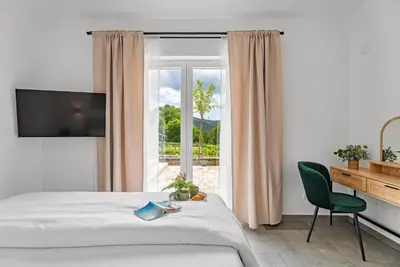 Krevet ili kreveti u jedinici u objektu Villa Domus Alba A Tranquil Family Hideaway with Private Pool