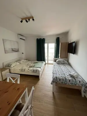 Krevet ili kreveti u jedinici u objektu Nada Seaside Apartments Pirovac