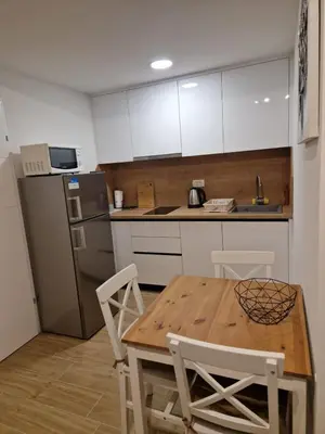 Kuhinja ili čajna kuhinja u objektu Nada Seaside Apartments Pirovac