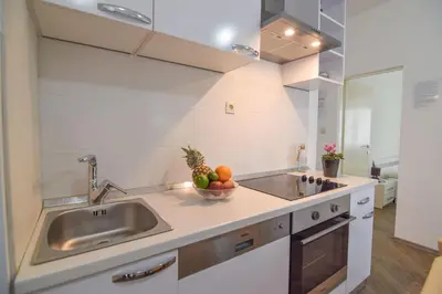 Kuhinja ili čajna kuhinja u objektu Apartment Pocrnja