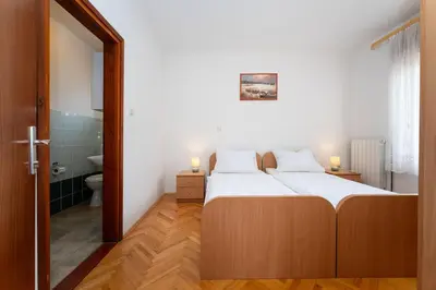 Krevet ili kreveti u jedinici u objektu Spacious Apartments by the Sea in Srima, Vodice