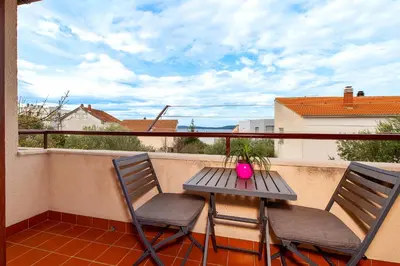 Balkon ili terasa u objektu Apartman Brodarica Mladenka
