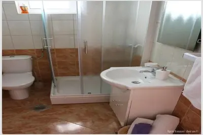 Kupaonica u objektu Apartments Juras - Studio Apartment with Sea View Mia