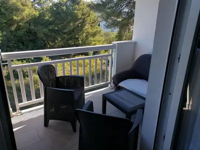 Balkon ili terasa u objektu Apartments Libertas - Studio with Balcony and Sea View - 8