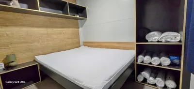 Krevet ili kreveti u jedinici u objektu Sak Mobile Home Pirovac III