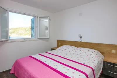 Krevet ili kreveti u jedinici u objektu Apartments by the sea Razanj, Rogoznica - 24569