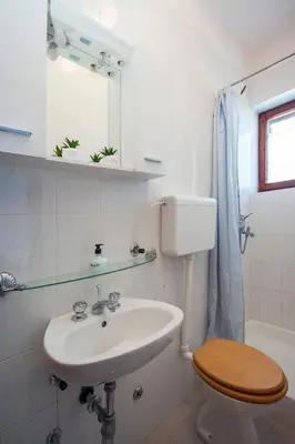 Kupaonica u objektu Family Apartments & Rooms Mikelin