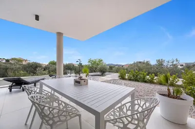 Balkon ili terasa u objektu Apartment Maslina mit privatem Salzwasserpool