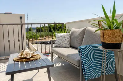Balkon ili terasa u objektu Apartments Sunny