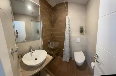 Kupaonica u objektu Villa Ocean View1,Vollausstattung,Pool,Meerblick,Top-Lage