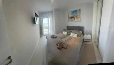 Krevet ili kreveti u jedinici u objektu Villa Ocean View2,Vollausstattung,Pool,Meerblick,Top-Lage