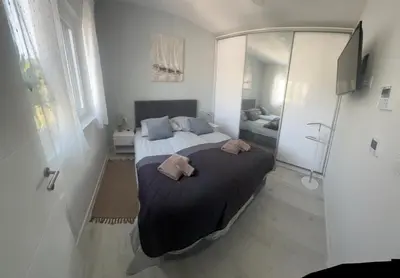 Krevet ili kreveti u jedinici u objektu Villa Ocean View3 Vollausstattung,Pool,Meerblick,Top-Lage