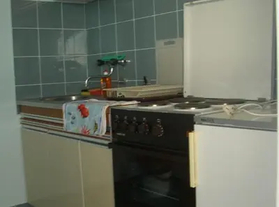 Kuhinja ili čajna kuhinja u objektu Apartment with Terrace and Sea View Brodarica